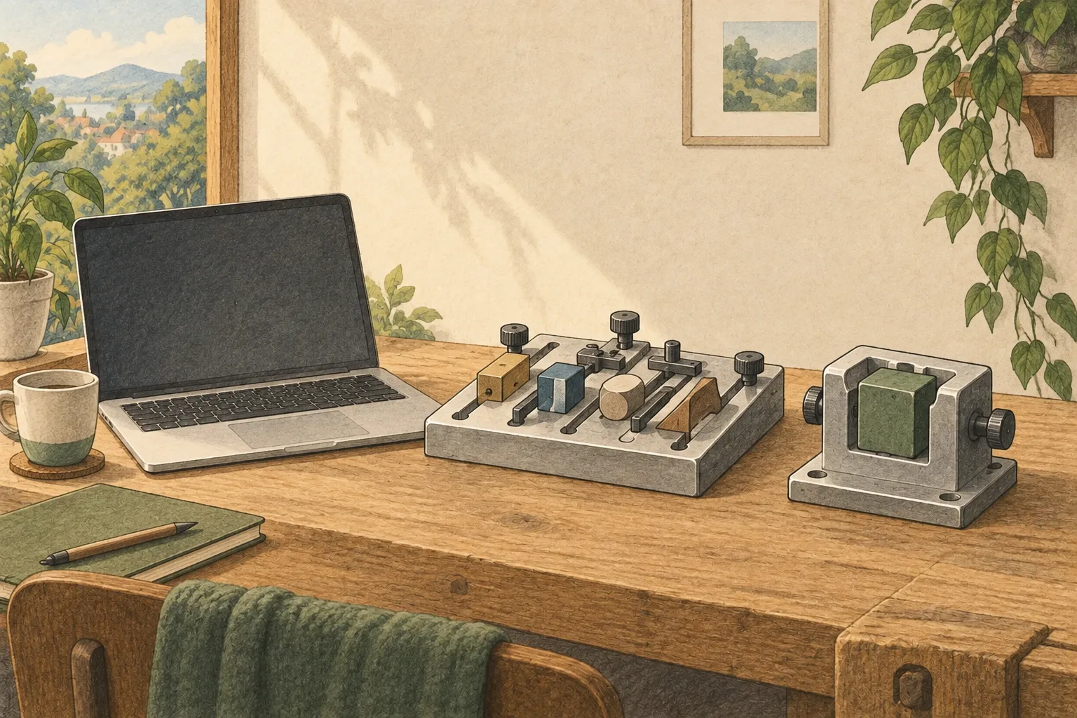 Conceptual illustration of an adjustable jig and a single-shape jig