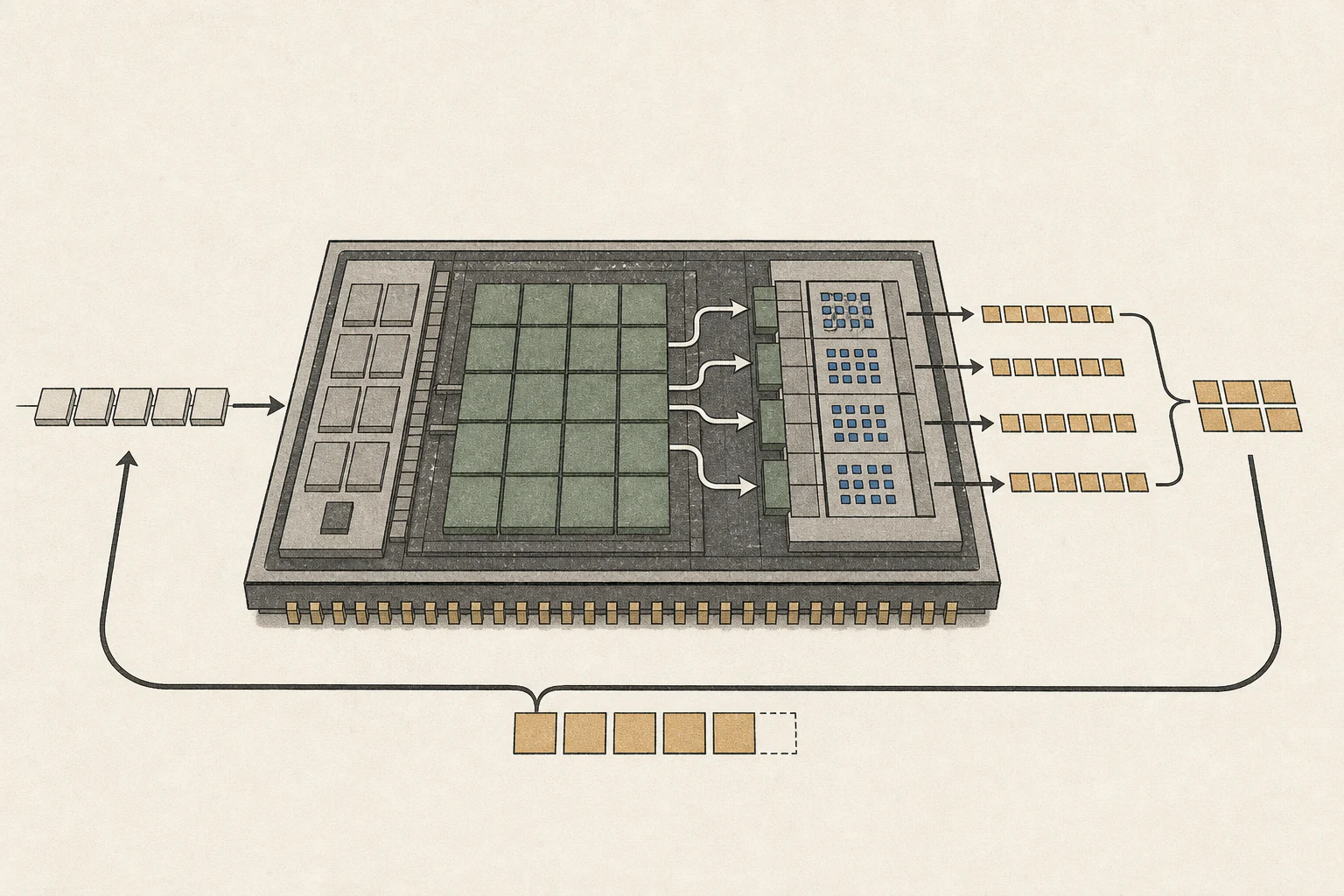 Illustration of a short path leading to MTP candidate generation and verification within an integrated memory chip.