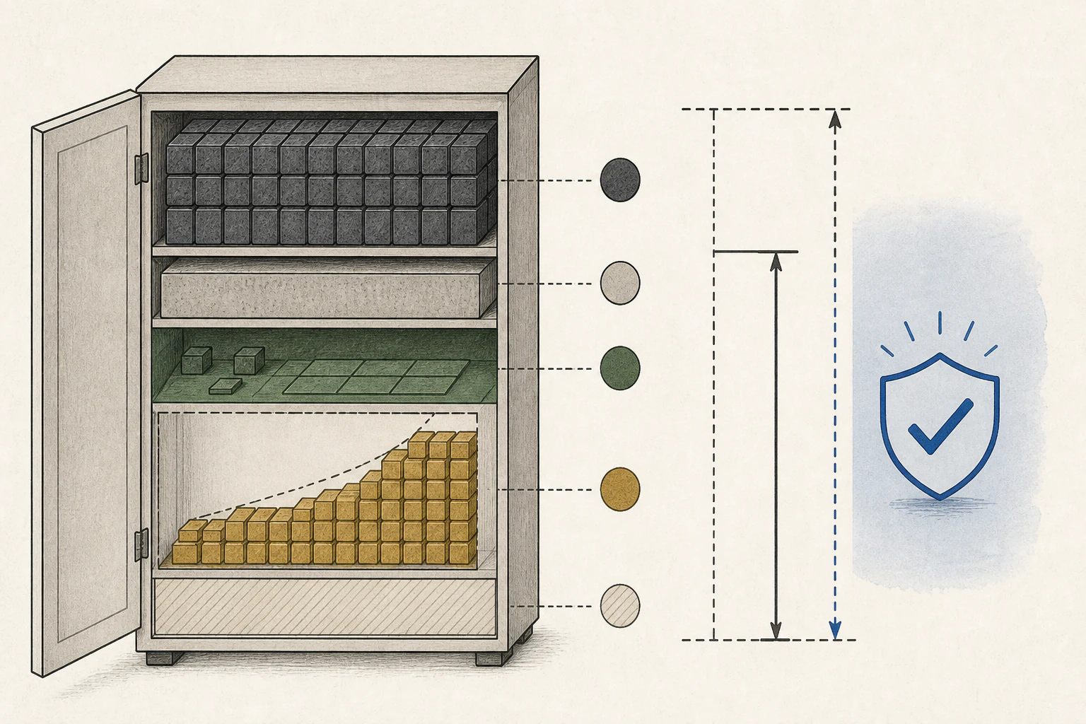Illustration of sequentially offloading operating system, runtime, KV cache and safety margin from display memory.